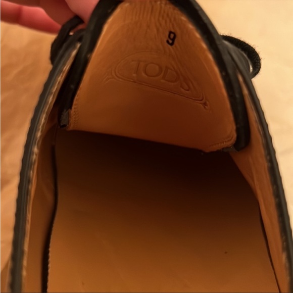 Men’s Tods Derby shoe black leather made in italy size 9 - Picture 3 of 13